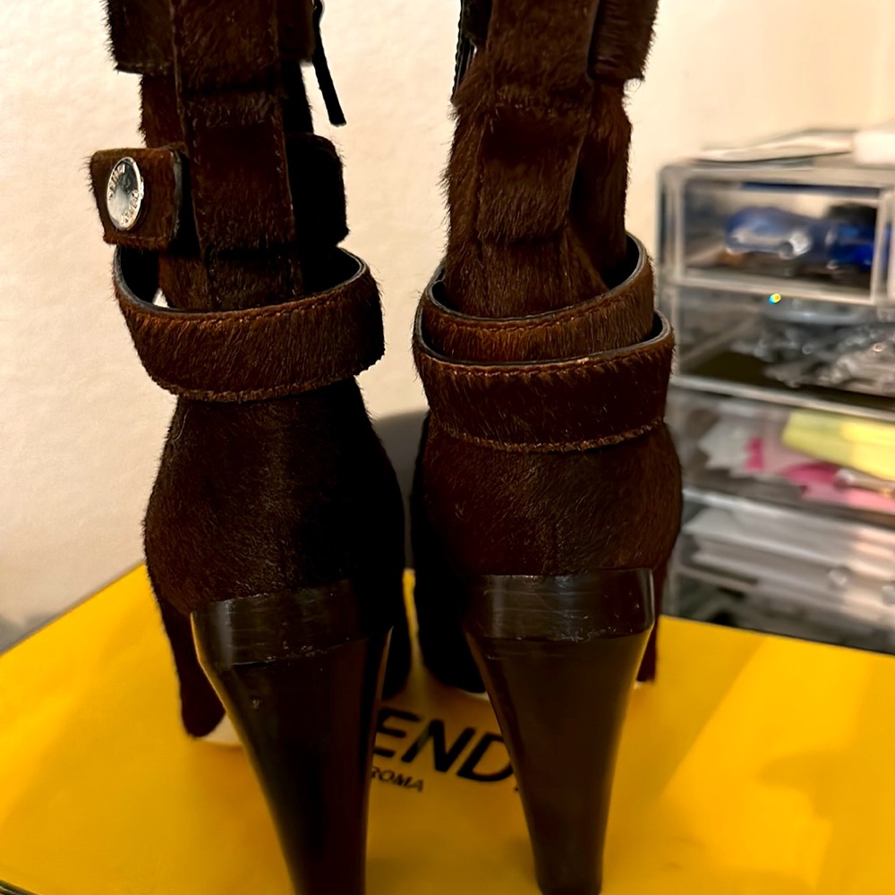 Diana Brown Fur Fendi Boots - Picture 4 of 5